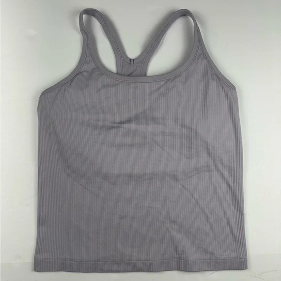 Lululemon Ebb to street tank top in light lavender with bra inside size 14 - Picture 1 of 8